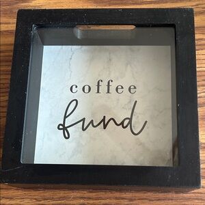 Hobby Lobby Coffee Fund Glass Top Wooden Shadow Box